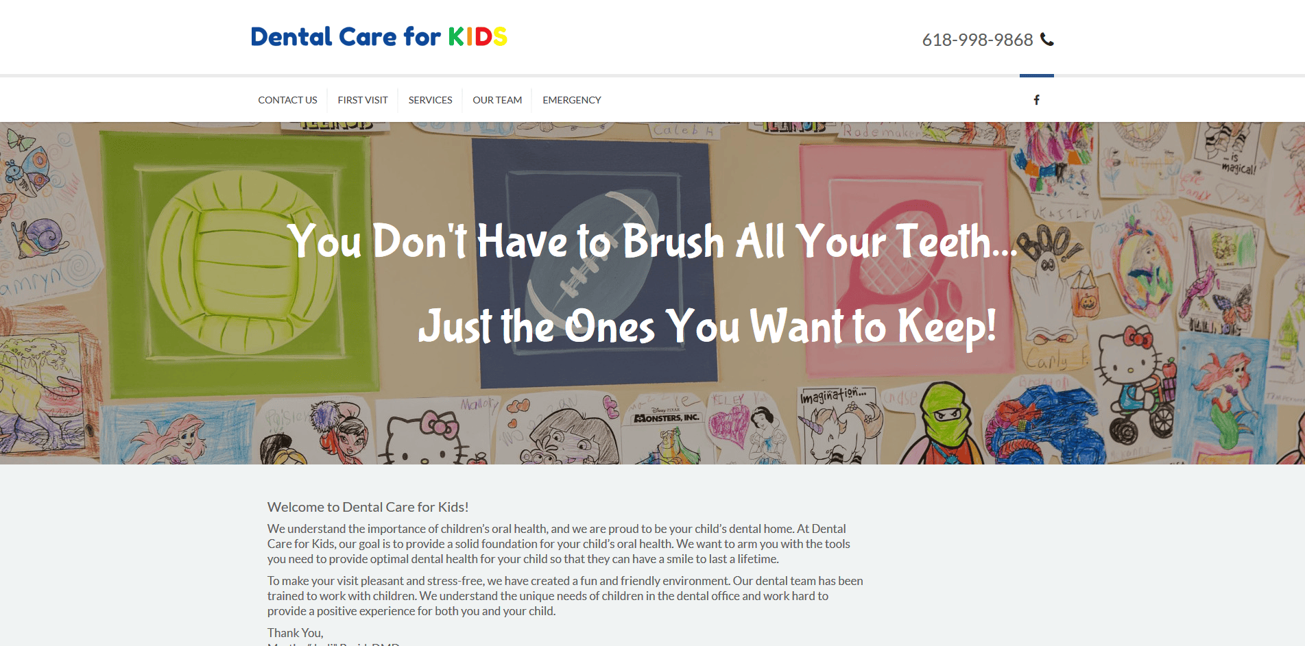 nashville web design project - dental care for kids