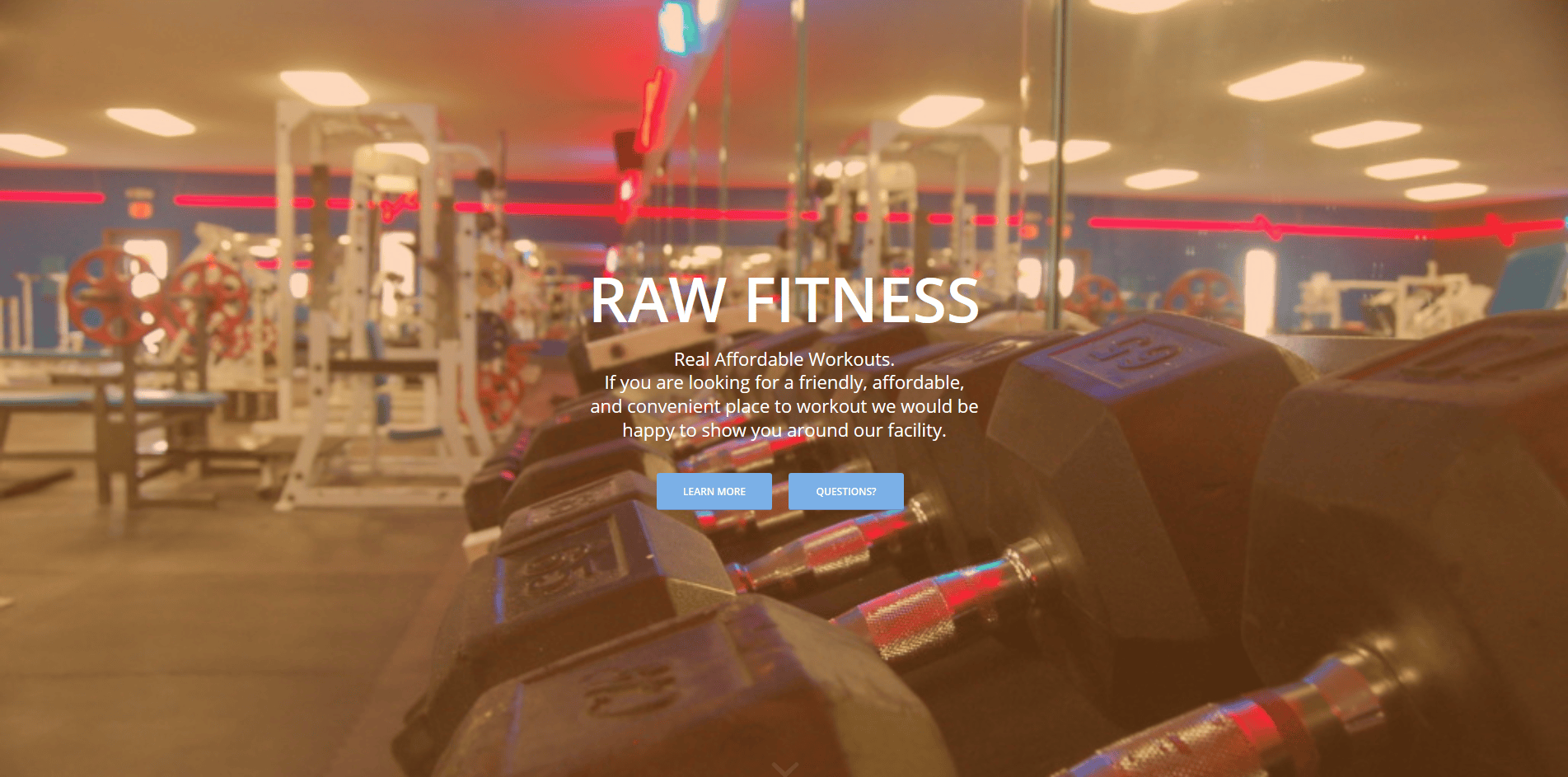 custom website design services for raw fitness