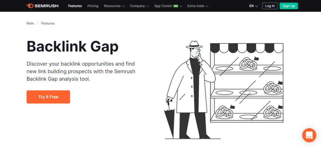 Semrush Backlink Gap Tool