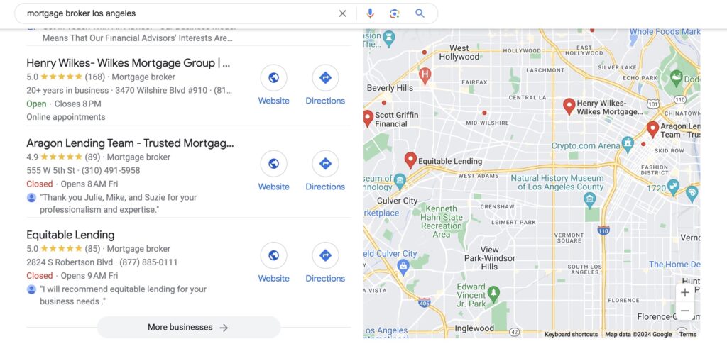 local seo for mortgage brokers