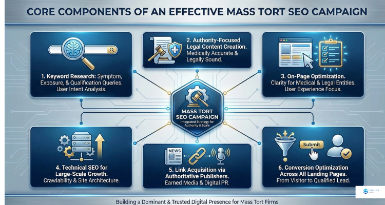 core components of a mass tort law firm SEO campaign